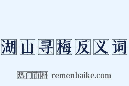 湖山寻梅反义词是什么意思的图片